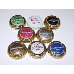 SERIE DE 8 CAPSULES DE CHAMPAGNE - CHARDONNET et FILS