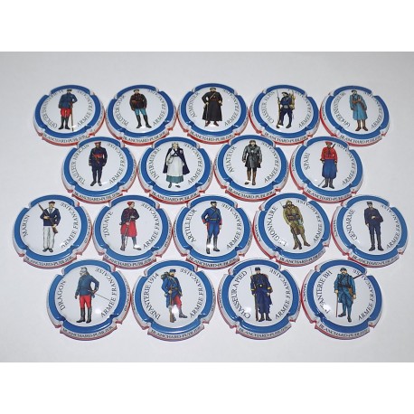 SERIE DE 18 CAPSULES DE CHAMPAGNE - BLANCHARD PUBLIER