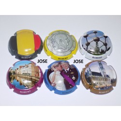 SERIE DE 6 CAPSULES DE CHAMPAGNE - JEROME ROBERT (La Belgique)