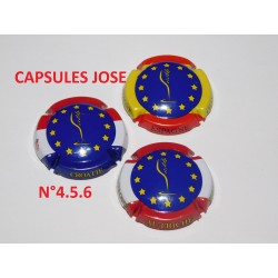 SERIE DE 3 CAPSULES DE CHAMPAGNE - GENERIQUE  "Europe - N°4.5.6"