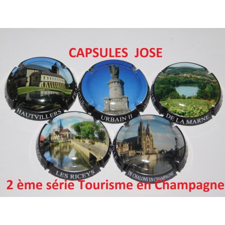 2 ème série de 5 capsules de champagne GENERIQUE (Tourisme en Champagne)