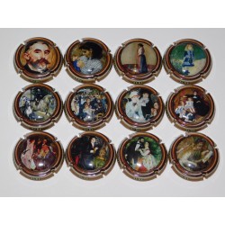 SERIE DE 12 CAPSULES DE CHAMPAGNE - GENERIQUE  "Tableaux de Renoir"