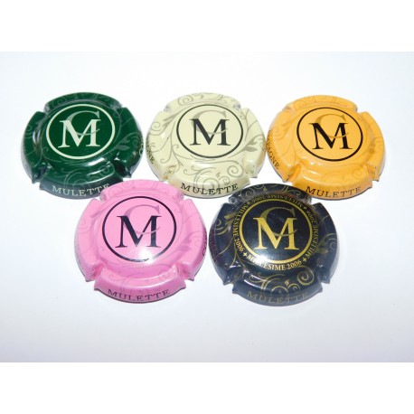 Lot de 5 capsules de champagne MULETTE CORBON