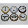 SERIE DE 6 CAPSULES DE CHAMPAGNE - COURTY LEROY N°12r au 12w