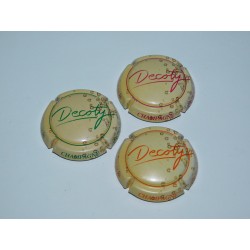 SERIE DE 3 CAPSULES DE CHAMPAGNE - DECOTY  N°1.2.3