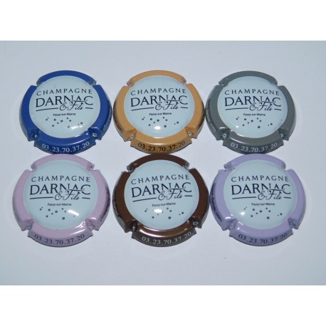 SERIE DE 6 CAPSULES DE CHAMPAGNE DARNAC N°46 au N°46e