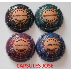 SERIE DE 4 CAPSULES DE CHAMPAGNE - GENERIQUE "Champagne Effervescence"