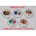 N°1224.SERIE DE 5 CAPSULES DE CHAMPAGNE - GENERIQUE "L'Europe à l'honneur "