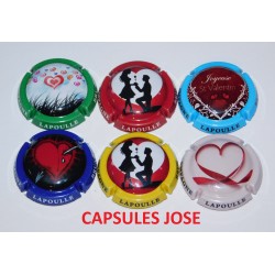 Série De 6 Capsules De Champagne LAPOULLE (Saint Valentin)