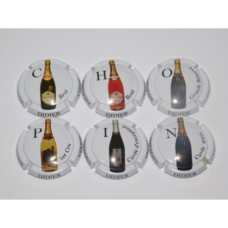Série De 6 Capsules De Champagne DIDIER CHOPIN N°11 au 11.e