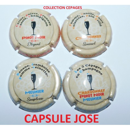 Série de 4 capsules de champagne - GENERIQUE (Collection Cépages)