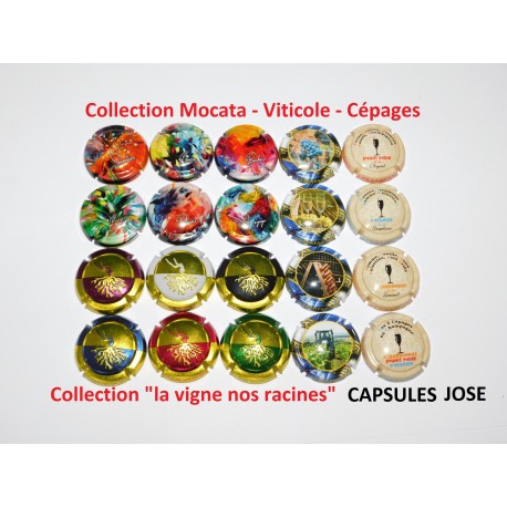 20 Capsules de champagne GENERIQUE (Mocata, Viticole, Cépages et Nos Racines)