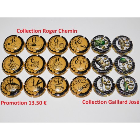 Promotion 18 Capsules de Champagne - ROGER CHEMIN et GAILLARD JOSE