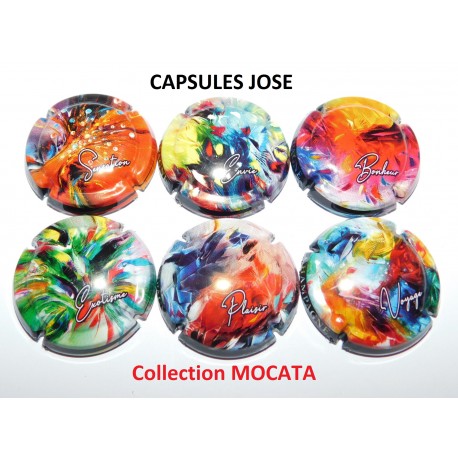 SERIE DE 6 CAPSULES DE CHAMPAGNE - GENERIQUE "Collection Mocata"