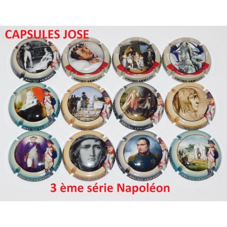 3 ème Série de 12 capsules de champagne - ARMAND BRUNO (Napoléon)