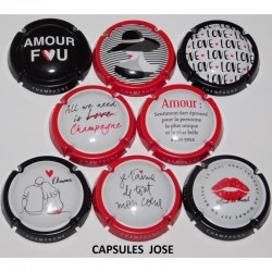 N°1158 - Série de 8 Capsules de Champagne GENERIQUE - Amour en Amalgame