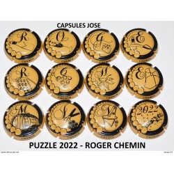 Série de 12 capsules de champagne - ROGER CHEMIN (Puzzle 2022)