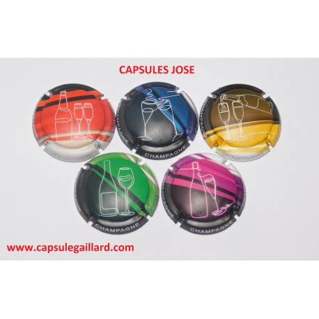 Série de 5 capsules de Champagne GENERIQUE (Bouteilles)