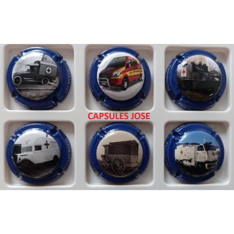 NEWS -Série de 6 Capsules de champagne Pascal MANCHIN (Pompiers Ambulances)