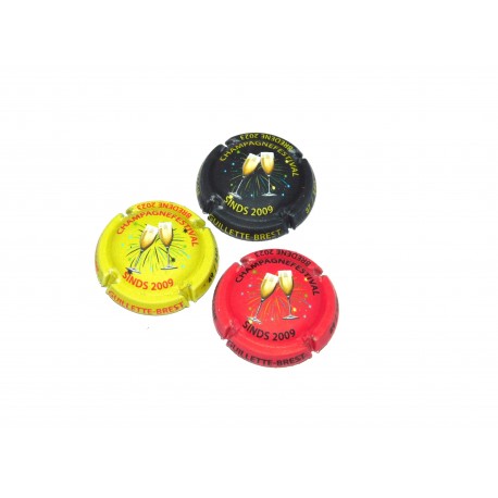 SERIE DE 3 CAPSULES DE CHAMPAGNE - GUILLETTE BREST (240 Ex)