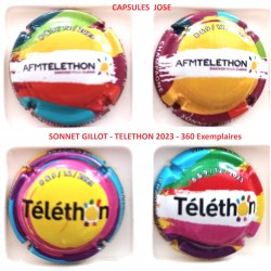 Série de 4 Capsules de champagne SONNET GILLOT (Téléthon 2023) 360 Exemplaires