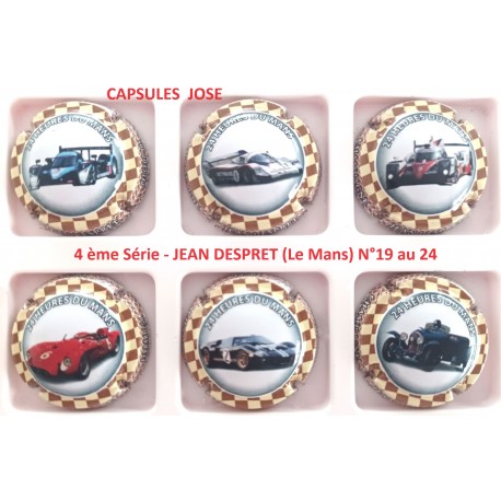 Série de 6 Capsules de champagne Jean DESPRET N°19 au 24 (Le Mans)