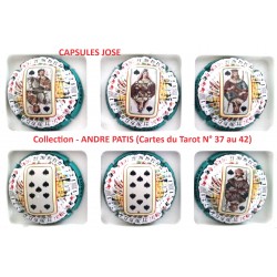 Série de 6 Capsules de champagne André Patis N°37 au 42 (Les Cartes du Tarot)