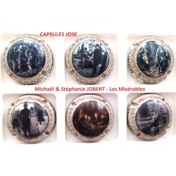 Série de 6 Capsules de champagne Stéphanie et Michael JOBERT (Les Misérables)