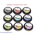 N°934 - SERIE DE 9 CAPSULES DE CHAMPAGNE - GENERIQUE "flaconnages couleurs"