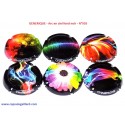 N° 935 - SERIE DE 6 CAPSULES DE CHAMPAGNE - GENERIQUE "Arc en ciel fond noir"