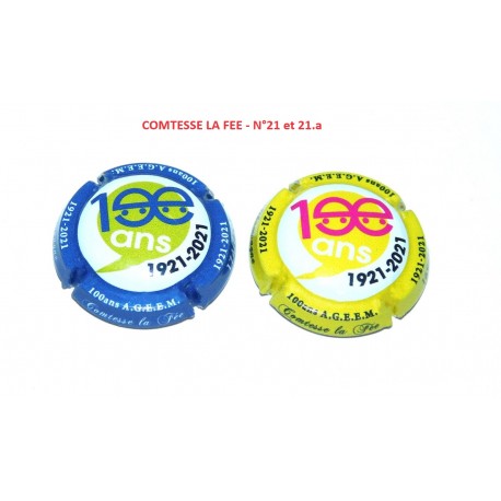 2 Capsules de champagne COMTESSE LA FEE N°21 au 21.a