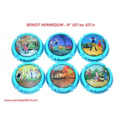 SERIE DE 6 CAPSULES DE CHAMPAGNE - BENOIT HENNEQUIN N°107 au 107.e