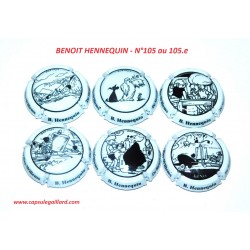 SERIE DE 6 CAPSULES DE CHAMPAGNE - BENOIT HENNEQUIN N°105 au 105.e