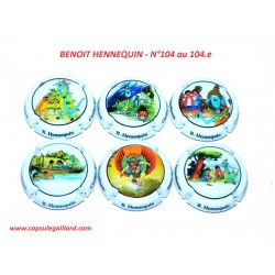 SERIE DE 6 CAPSULES DE CHAMPAGNE - BENOIT HENNEQUIN N°104 au 104.e
