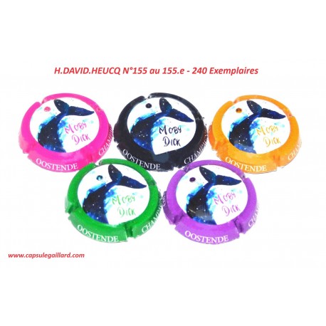 Série de 5 Capsules de champagne avec Strass - H.DAVID.HEUCQ N°155 au 155.e - 240 Ex