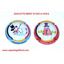 2 Capsules de champagne - GUILLETTE BREST N°A59 et A59.b - 240 Exemplaires