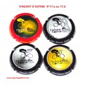 Série de 4 Capsules de champagne VINCENT D'ASTREE N°17.a au 17.d