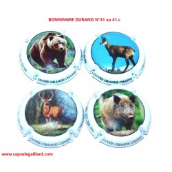 SERIE DE 4 CAPSULES DE CHAMPAGNE - BONNINGRE DURAND N°41 au 41.c