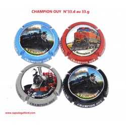 Série de 4 Capsules de champagne - CHAMPION OUY  N°33.d au 33.g