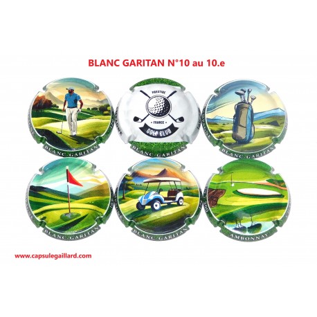 Série de 6 Capsules de champagne - BLANC GARITAN N°10 au 10.e