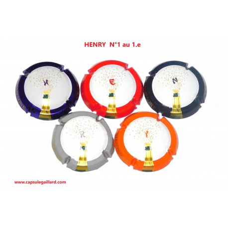 Série de 5 Capsules de champagne - HENRY N°1 au 1.d