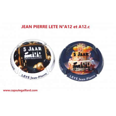 2 Capsules de champagne - JEAN PIERRE LETE N°A12 et A12.a