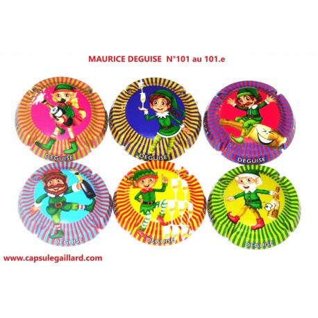 Série de 6 Capsules de champagne - MAURICE DEGUISE N°101 au 101.e