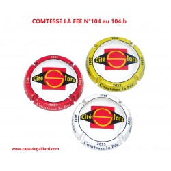 Série de 3 Capsules de champagne - COMTESSE LA FEE N°104 au 104.b