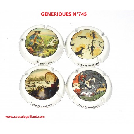 N°C.40 - SERIE DE 5 CAPSULES DE CHAMPAGNE - GENERIQUE  "Pin Up"