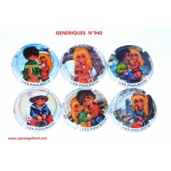 Série de 6 Capsules de champagne - GENERIQUE N°940 au 940.e