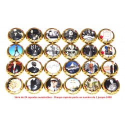 Série de 24 capsules de champagne - GENERIQUE (Charles de Gaulle - Contour Or