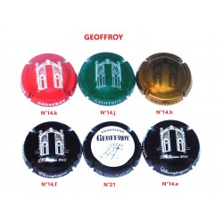 LOT DE 6 CAPSULES DE CHAMPAGNE GEOFFROY
