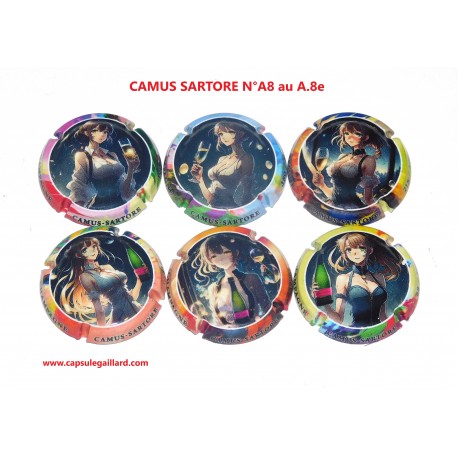 Série de 6 Capsules de champagne - CAMUS SARTORE - N°A8