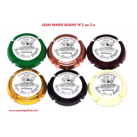 Série de 6 Capsules de champagne JEAN MARIE SOGNY N°2 au 2.e